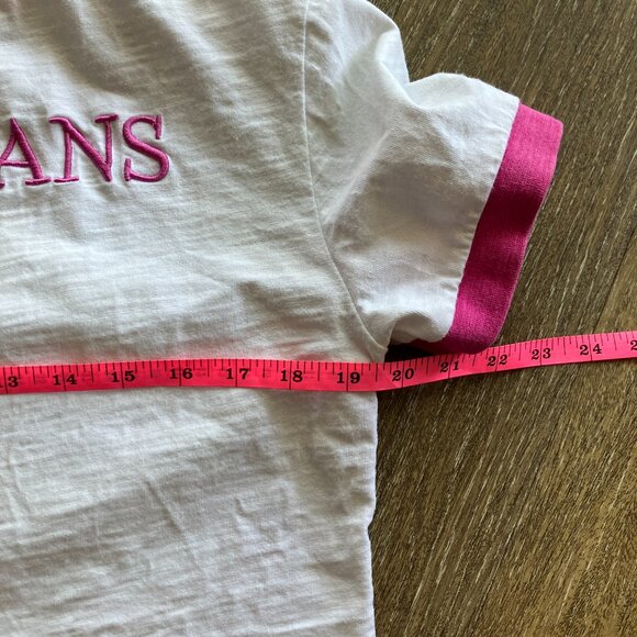 Guess Cropped Pink Striped Size S Rainbow Money T-Shirt - Picture 7 of 8